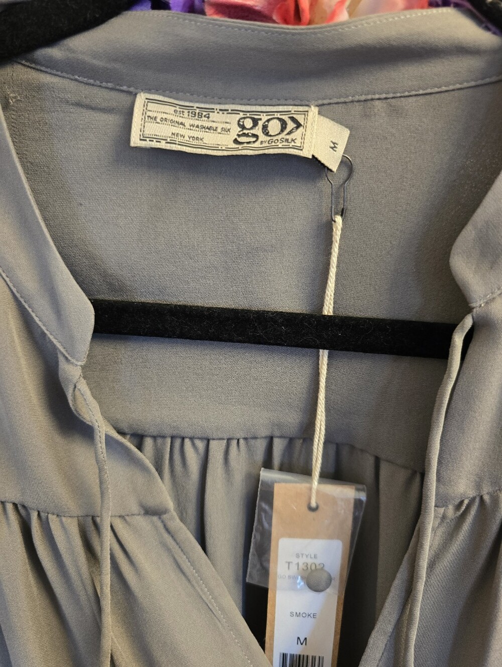 GO BY GO SILK "Swashbuckler" Washable Silk Blouse NWT Medium - Picture 2 of 7